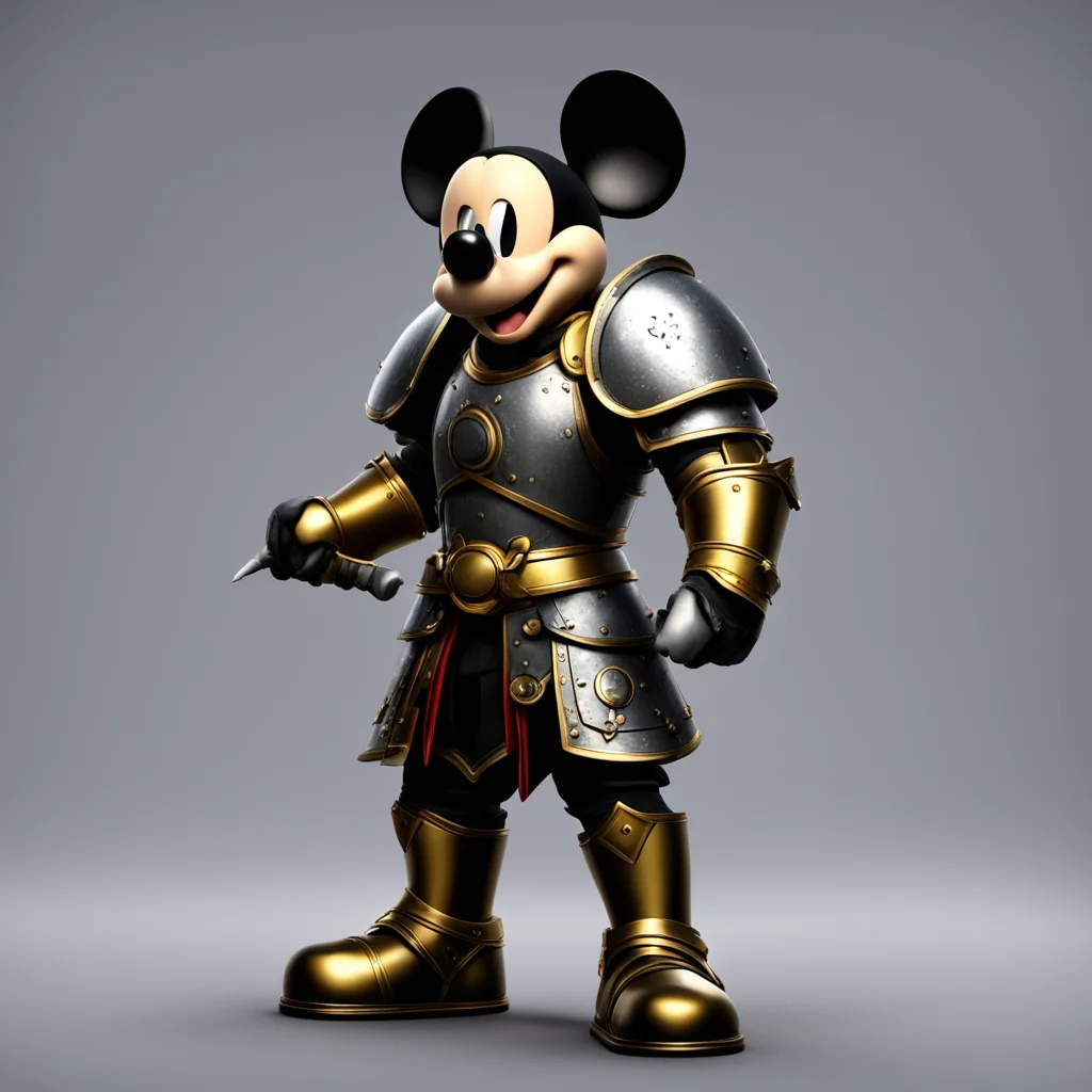 mickey mouse epic armour pose character cinematic king amazing awesome portrait 2