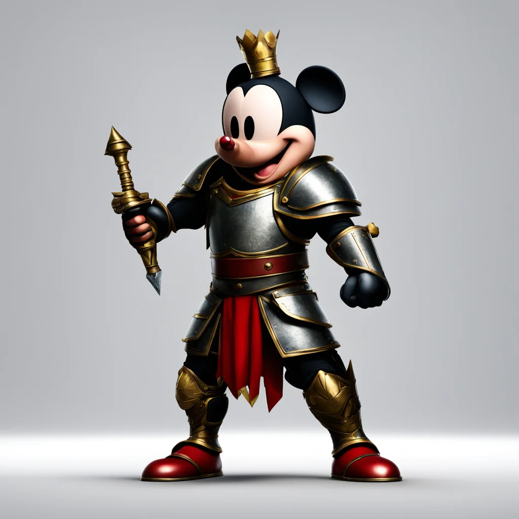mickey mouse epic armour pose character cinematic king good looking trending fantastic 1