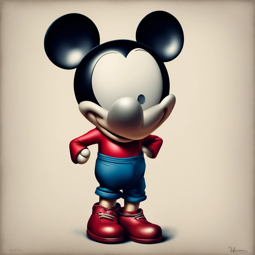 mickey mouse portrait  michael kvium