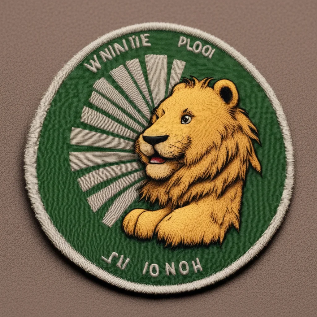 military patch with the dutch national lion hitting winnie the pooh confident engaging wow artstation art 3