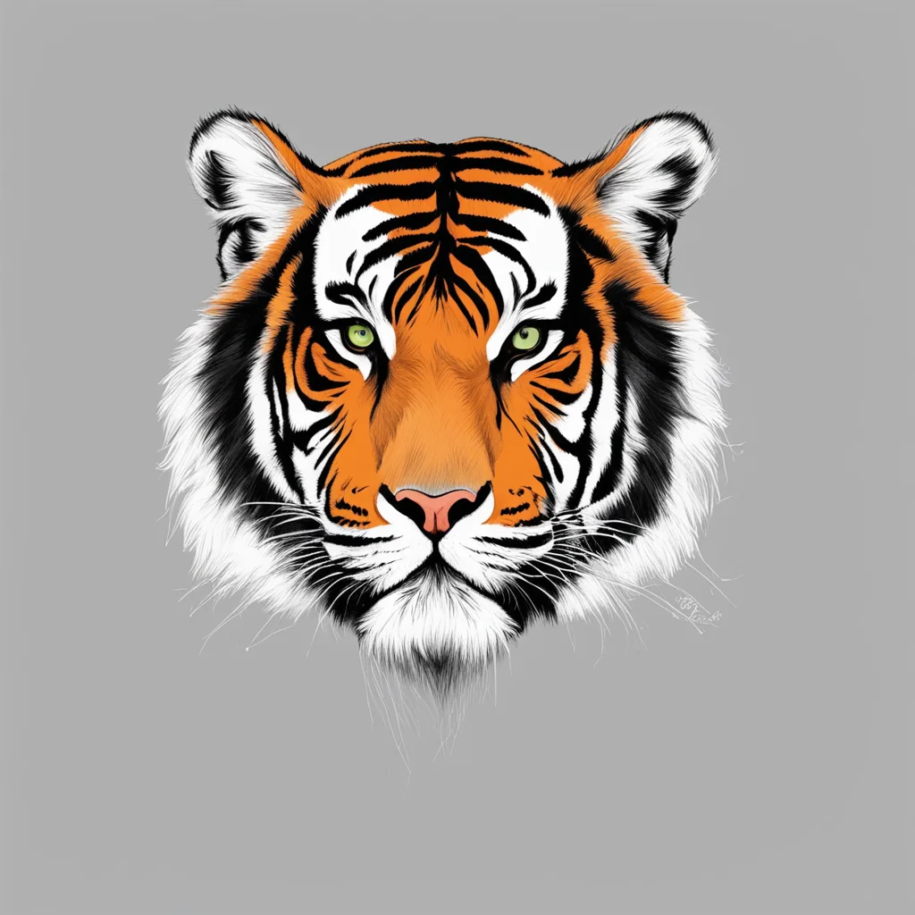 minimal of drawing tiger