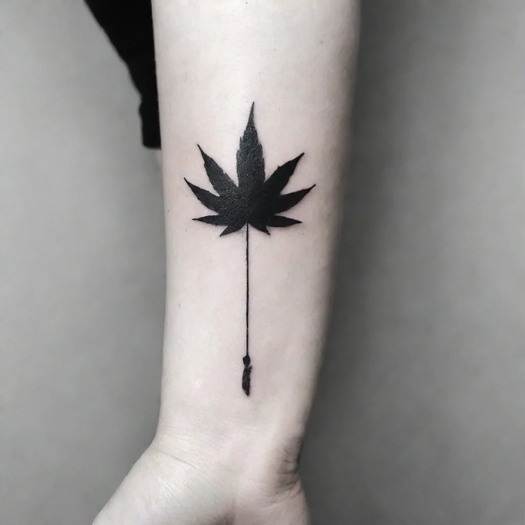 aiminimalistic black and white tattoo