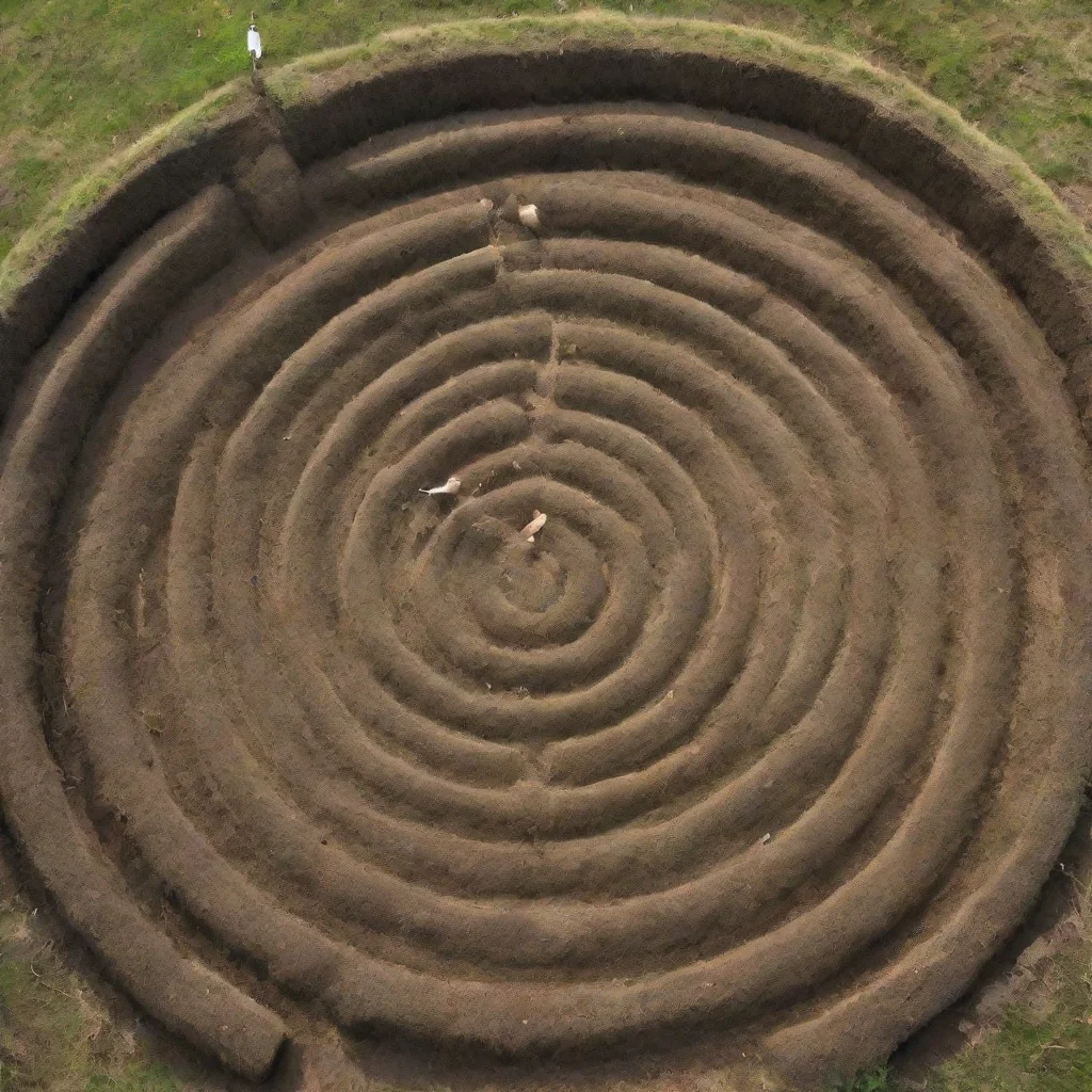 minotaurs labirinth from birds perspektive