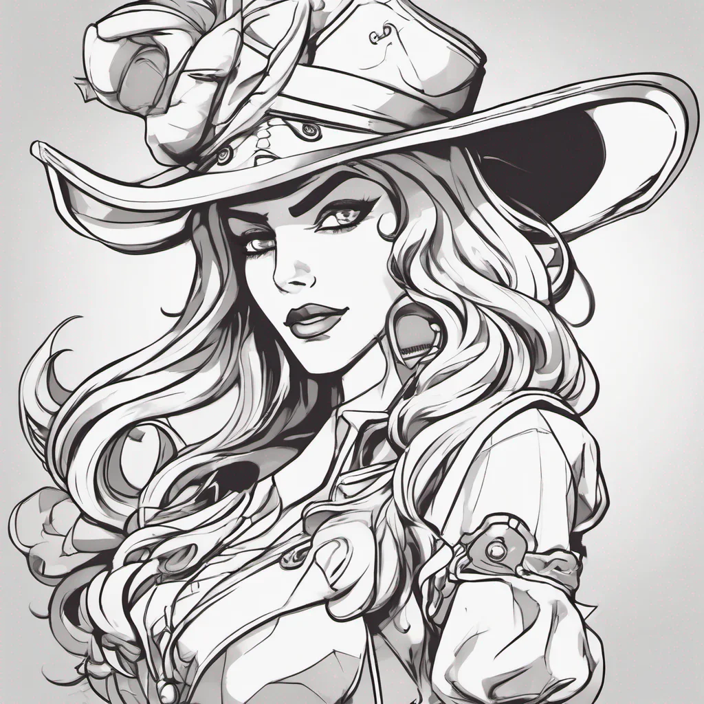 miss fortune line art  good looking trending fantastic 1