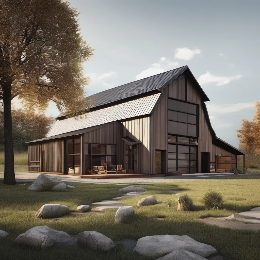aimodern barn home realistic 