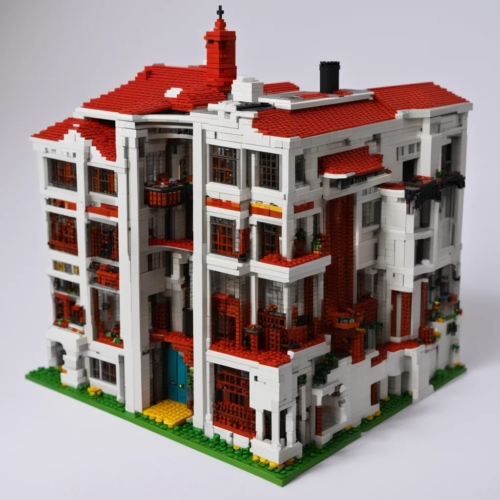aimodular lego building in romanian revival style good looking trending fantastic 1