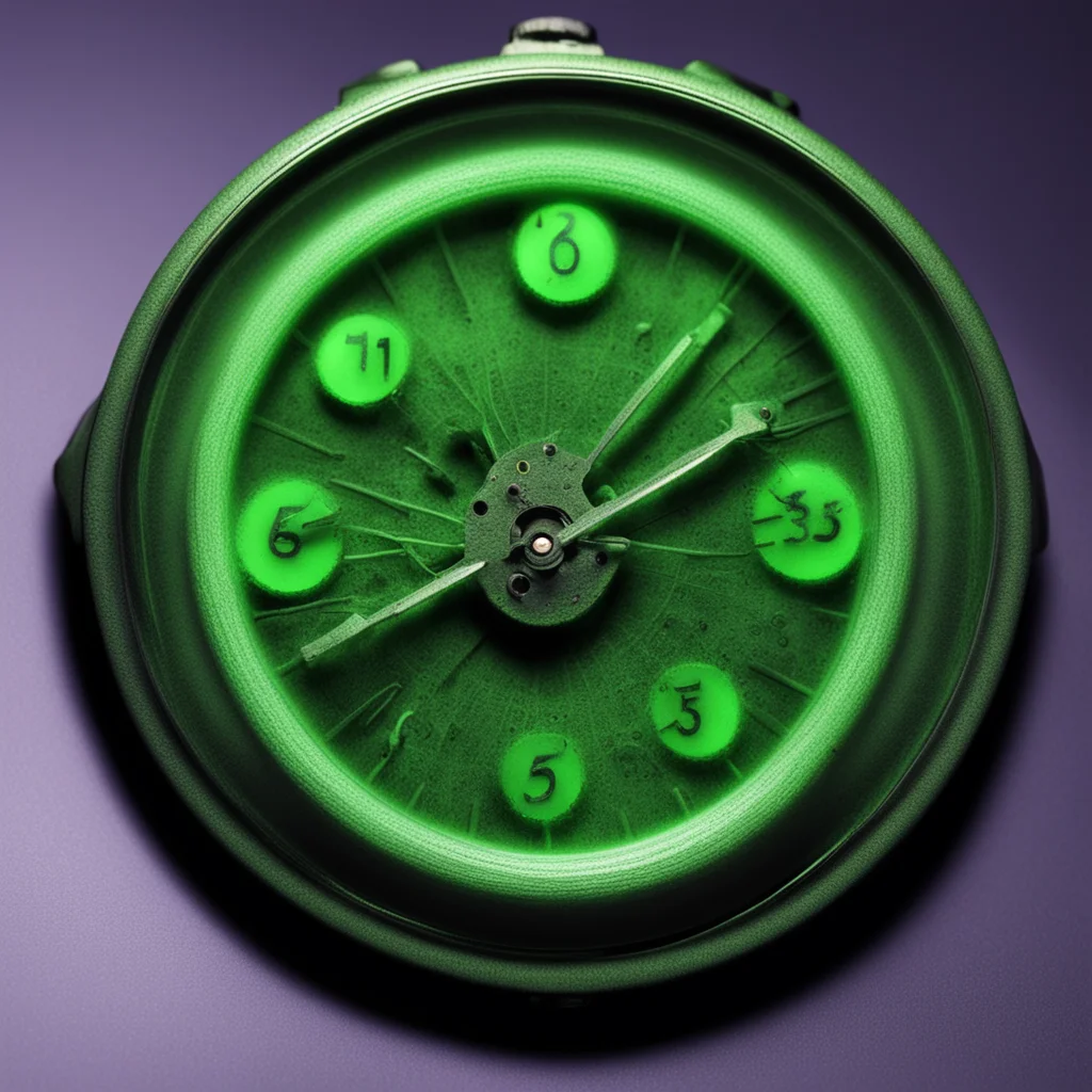 monster made of radium clock watch luminous minute hands
