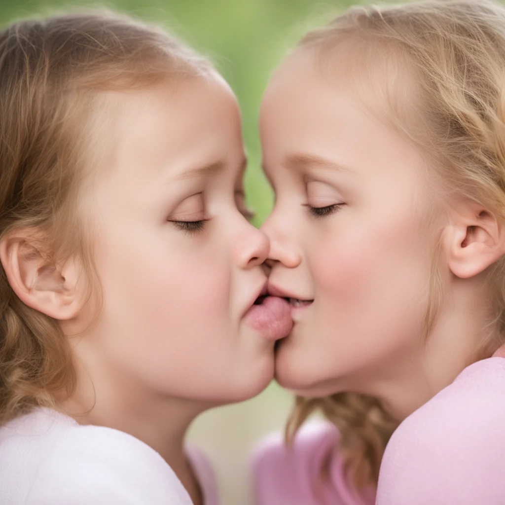 mother kissing daughter amazing awesome portrait 2