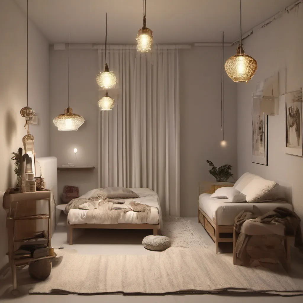 aimuestra una imagen dividida en dos partes. en un lado%2C muestra una habitaci%C3%B3n com%C3%BAnmente iluminada con l%C3%A1mparas tradicionales. en el otro lado%2C muestra la misma habitaci%C3%B3n transformada con las l%C3%A1mparas modernas redondas sin marco. good looking trending fantastic 1