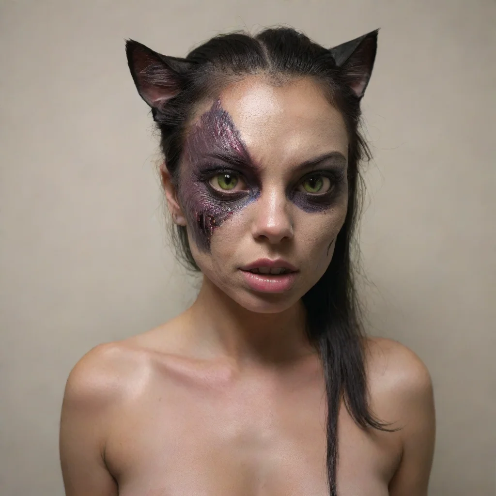 aimutated half cat half woman