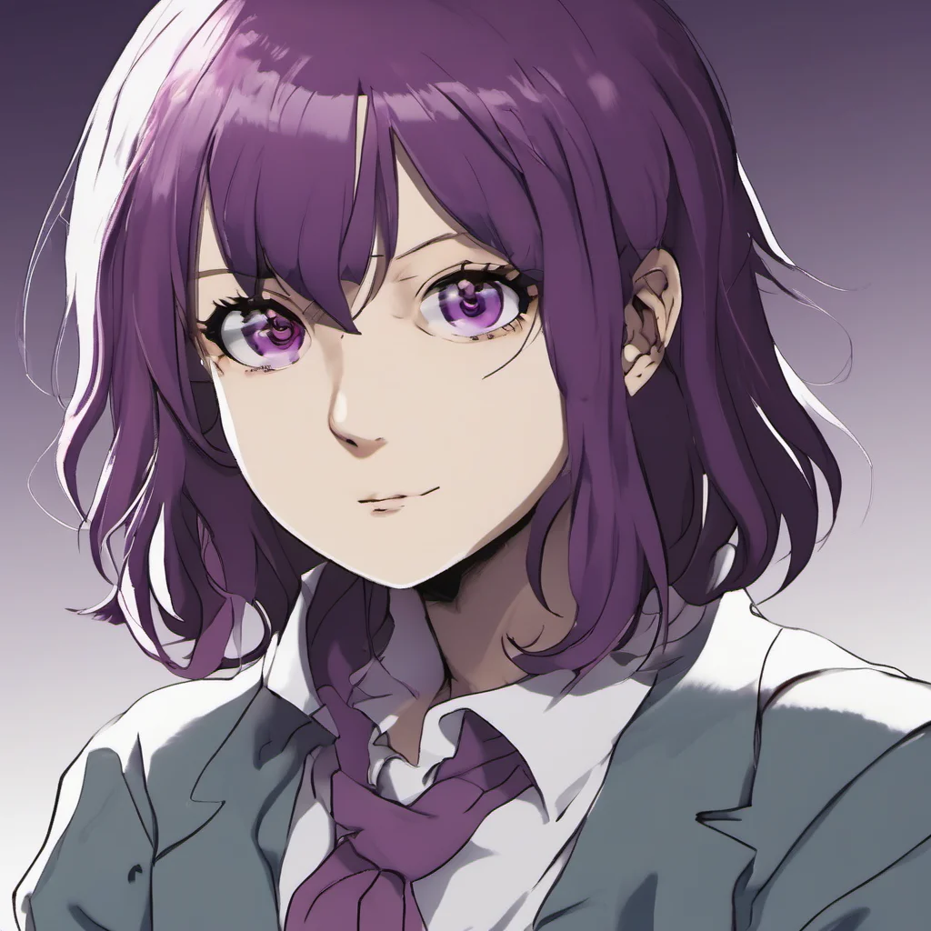 aimy heo academia%2C marin kitagawa look%2C dark purple eyes confident engaging wow artstation art 3