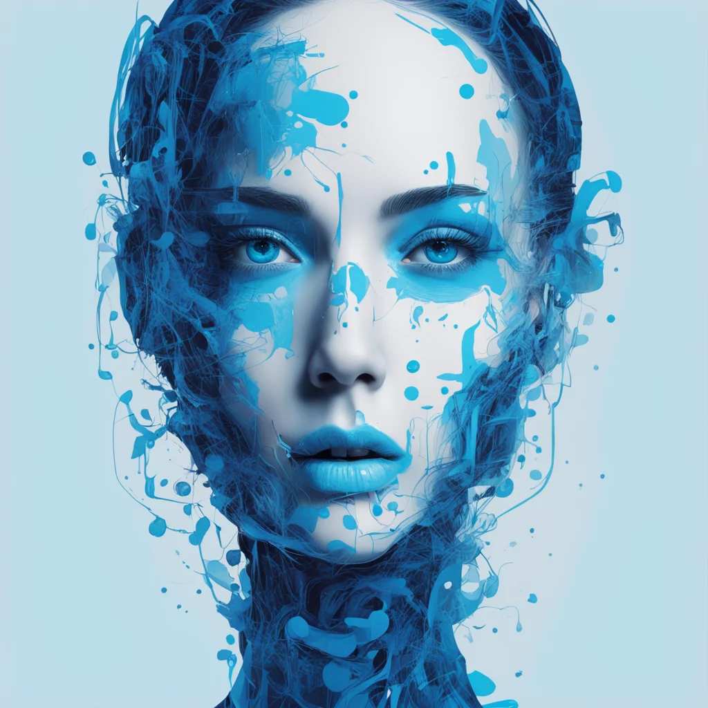 narrator face image 2d ai abstract blue good looking trending fantastic 1