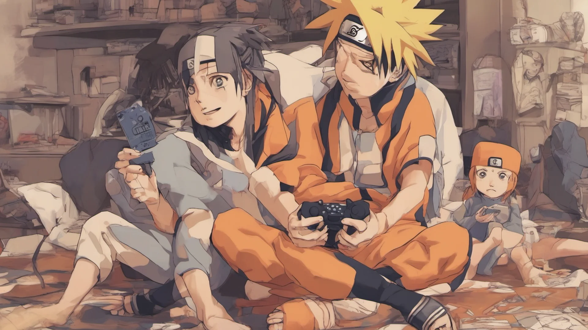naruto an hinata playing playstation  amazing awesome portrait 2 wide