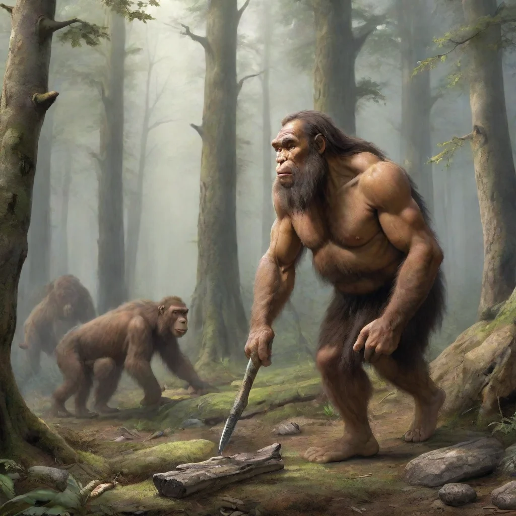 neandertal mammot forest hunting