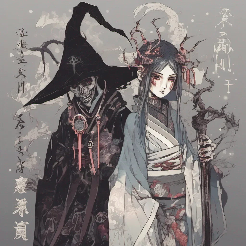 ainecromancer japanese style female and male creepy