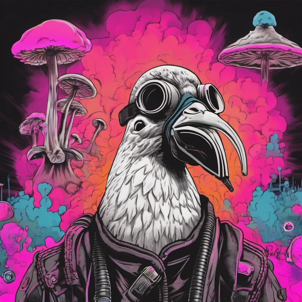 aineon punk%2C peace dove wearing a gasmask in front of a mushroom cloud amazing awesome portrait 2