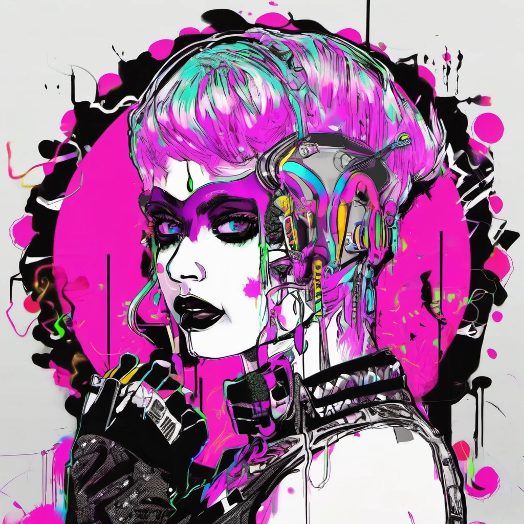 neon punk digital art amazing awesome portrait 2