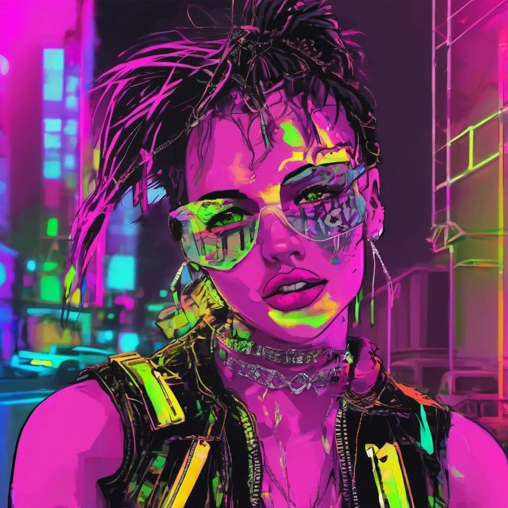 neon punk digital art