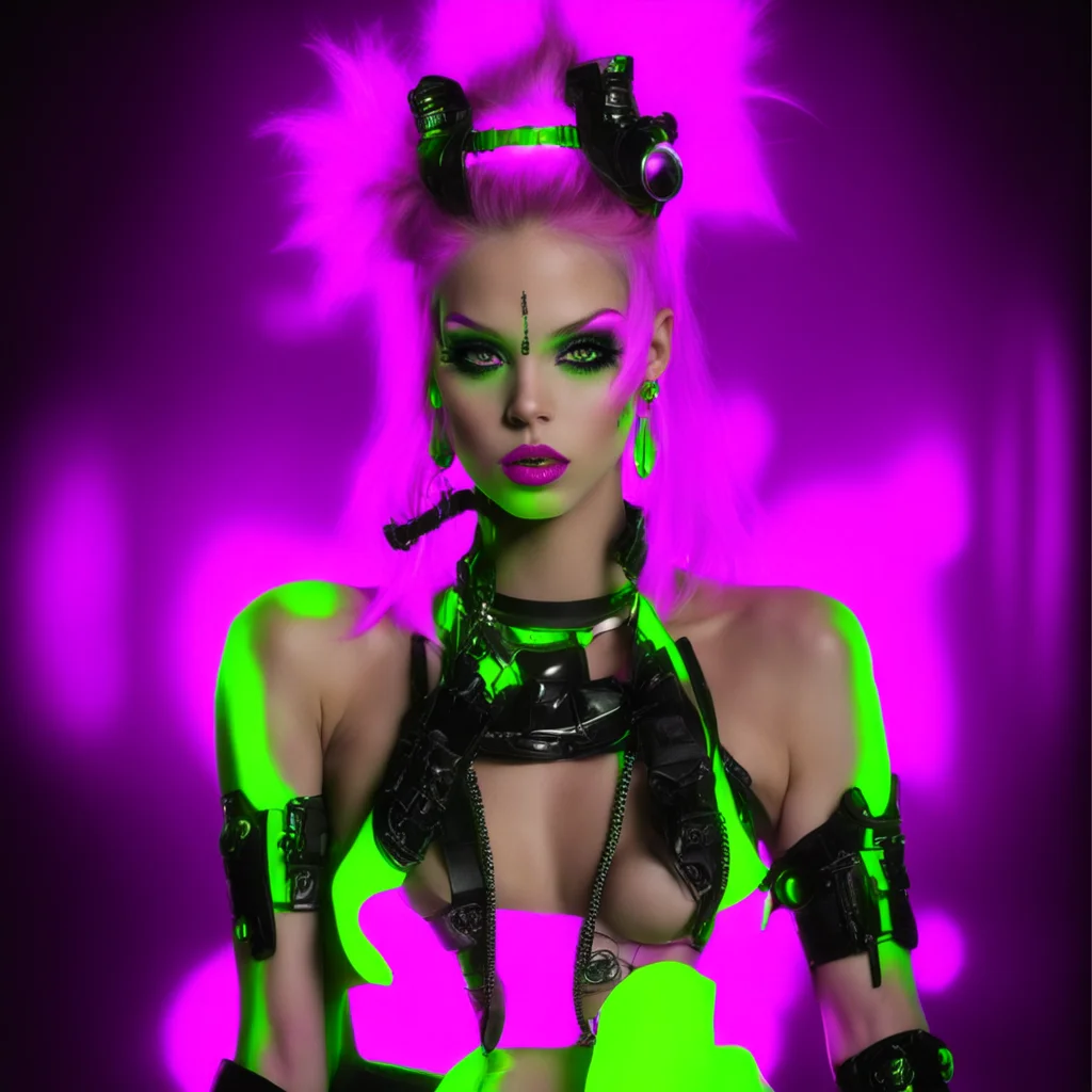 neon punk seductive princess amazing awesome portrait 2