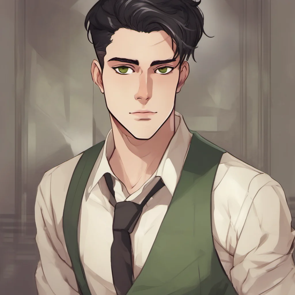 ainew adult boy with a clean shaven face%2C olive skin tone%2C green eyes%2C black hair with an elegant%2C boyish look good looking trending fantastic 1