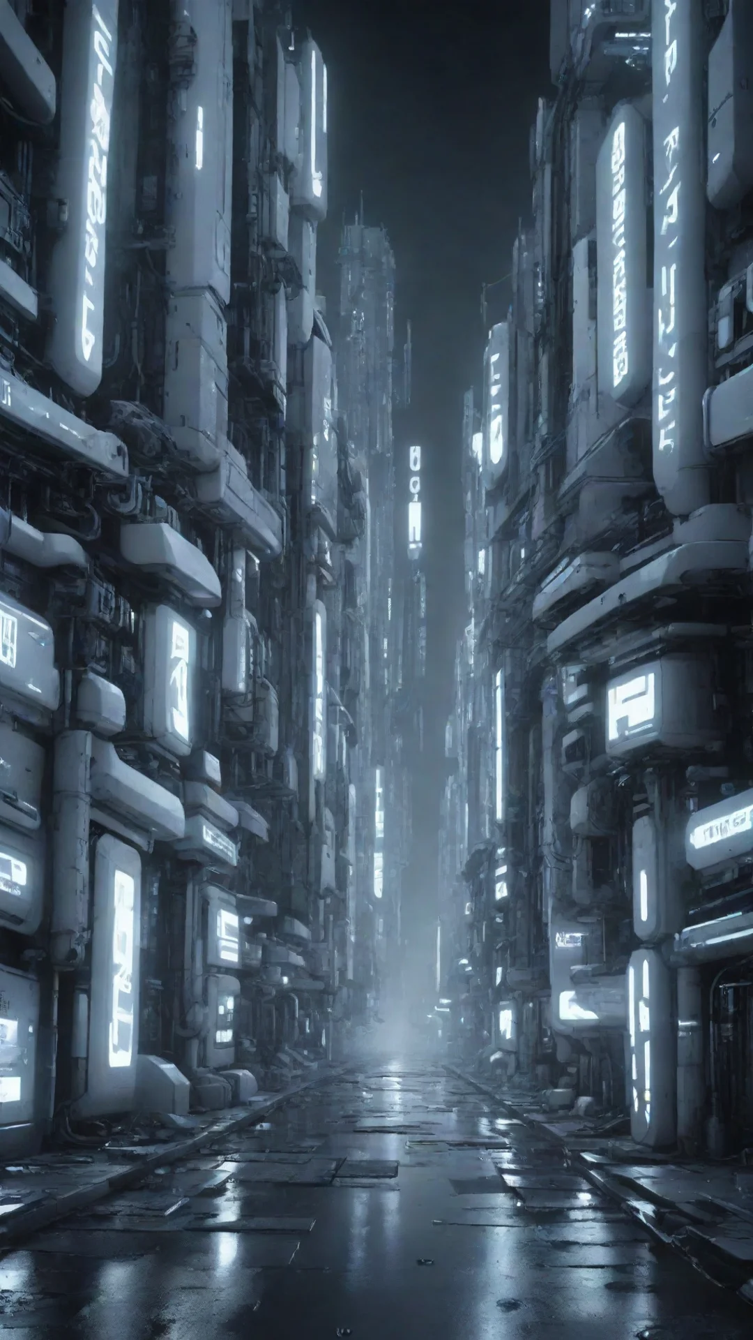 night background white flow future3d cyberpunk style kevin jenkins tall