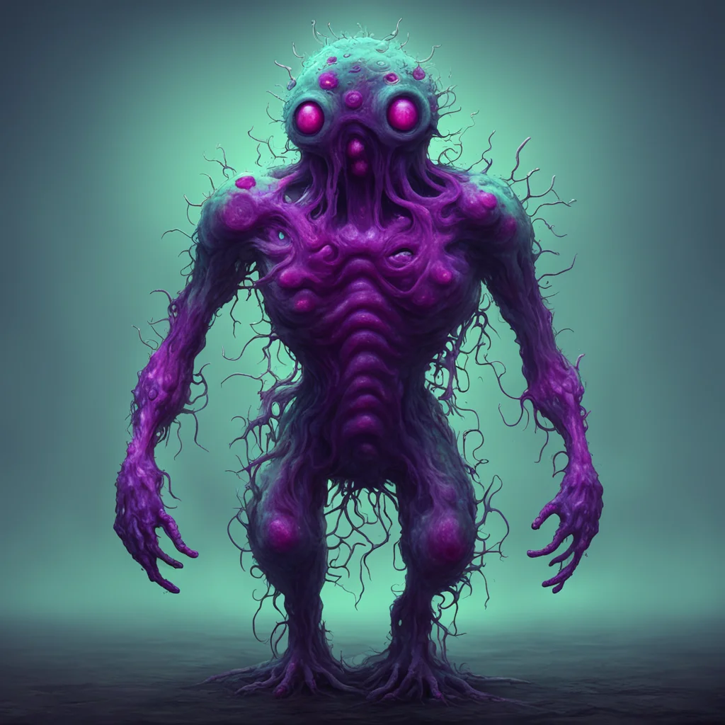 nightmarish mutant amoeba humanoid being