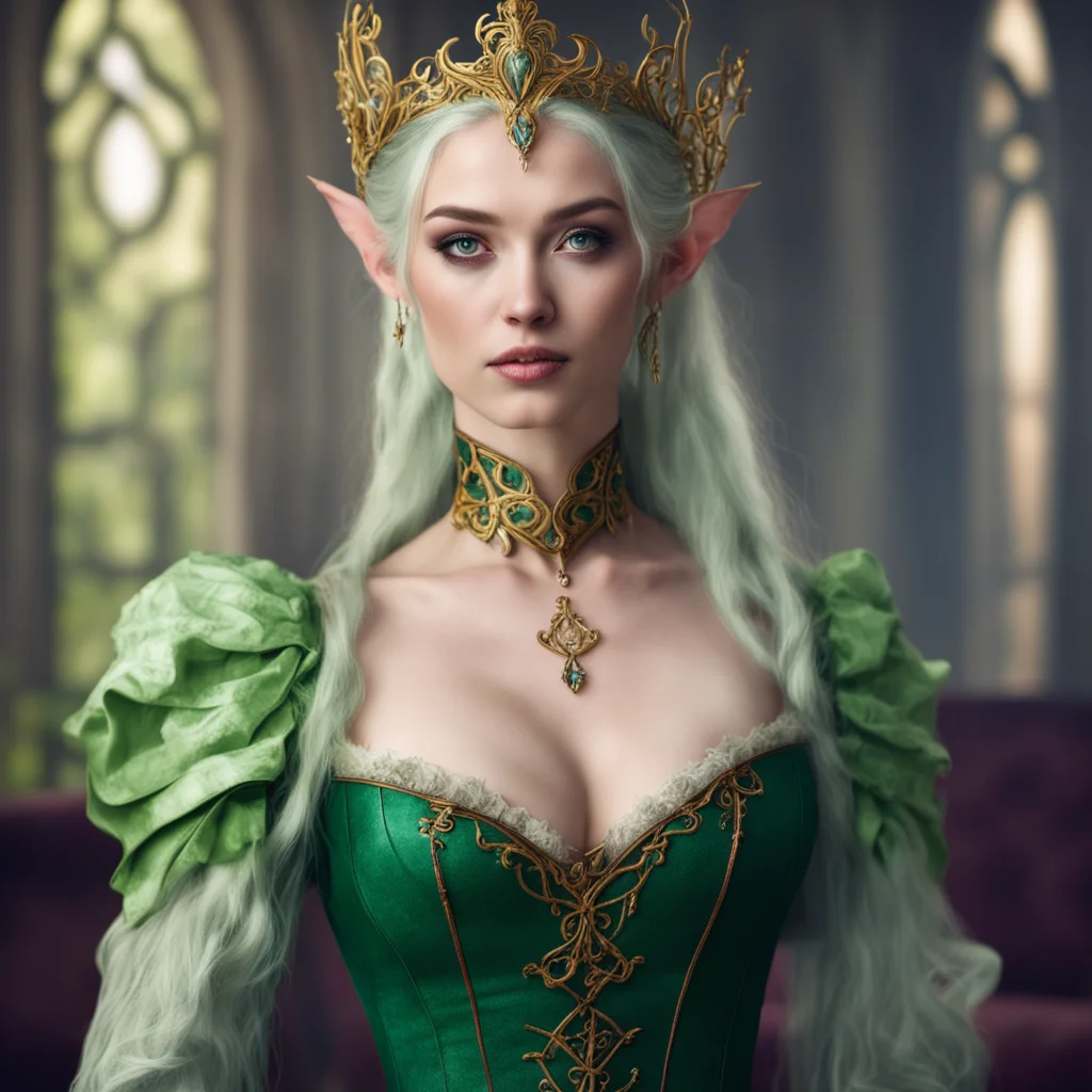 ainoble elven lady in a corset amazing awesome portrait 2