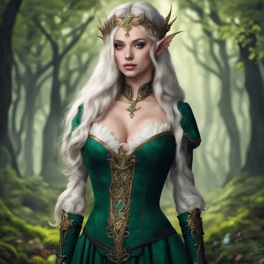 noble elven lady in a corset confident engaging wow artstation art 3