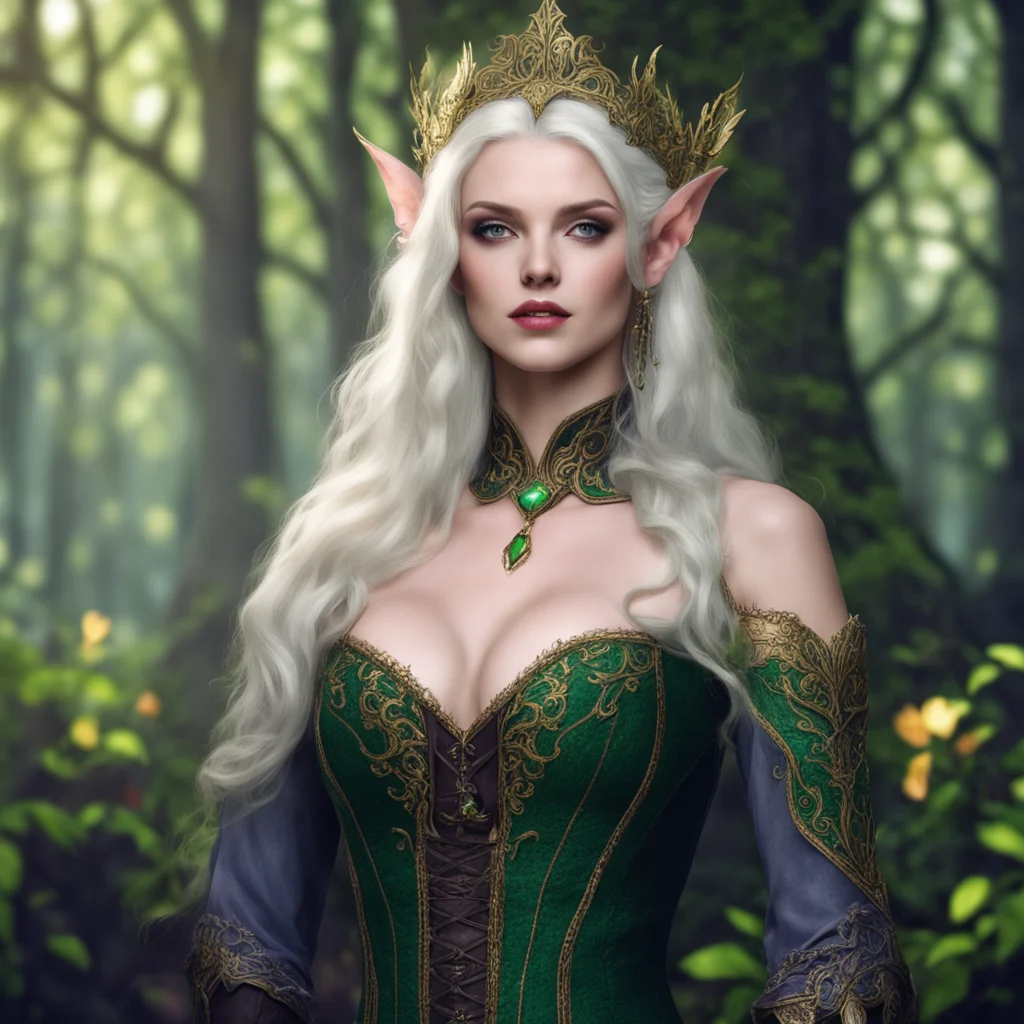 ainoble elven lady in a corset good looking trending fantastic 1