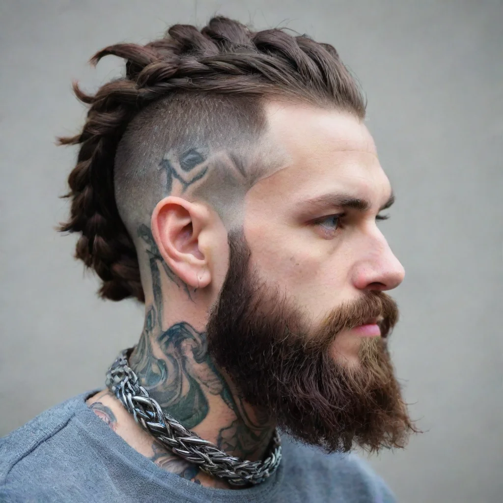 ainord braided beard braided hair beard beads dragon tattoo