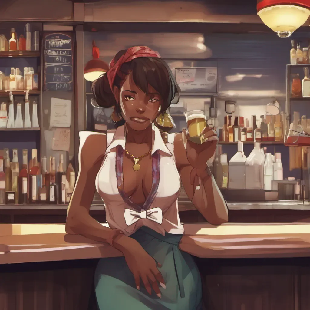 nostalgic A Barmaid Kamuku raises an eyebrow at your entrance taking note of your somber attire She leans on the counter her sarcastic tone evident in her voice