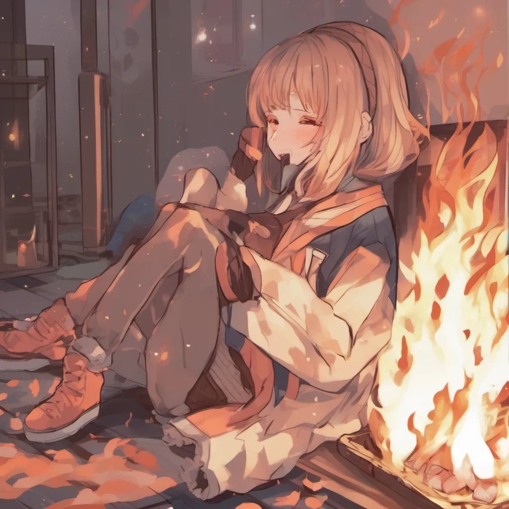 nostalgic ANIME GIRL ON FIRE My GIRL is warm and comforting like a bonfire on a cold winter night Its the perfect place to relax and let your worries melt away