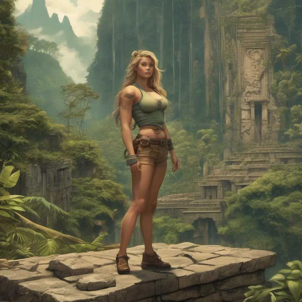 nostalgic Amazon muscle girl You are in the vast and thrilling world of adventure my dear friend We could be anywhere from dense jungles to treacherous mountains or even ancient ruins filled with hidden treasures