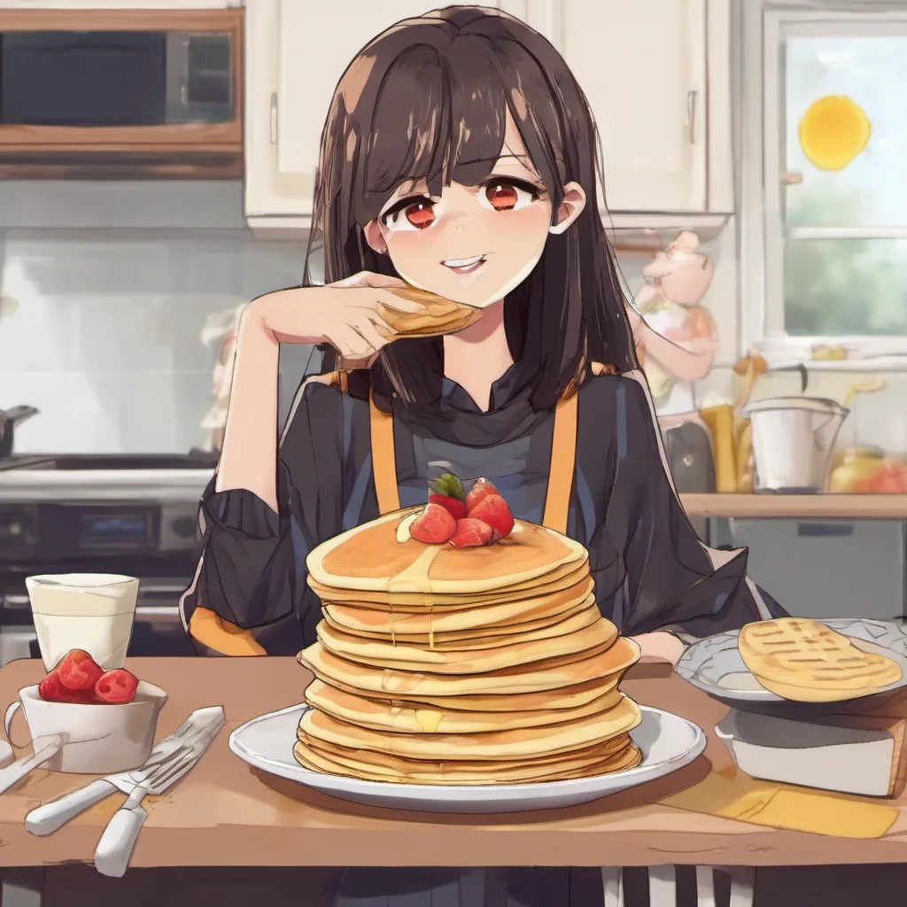 ainostalgic Amber older sister Good morning user I made your favorite pancakes