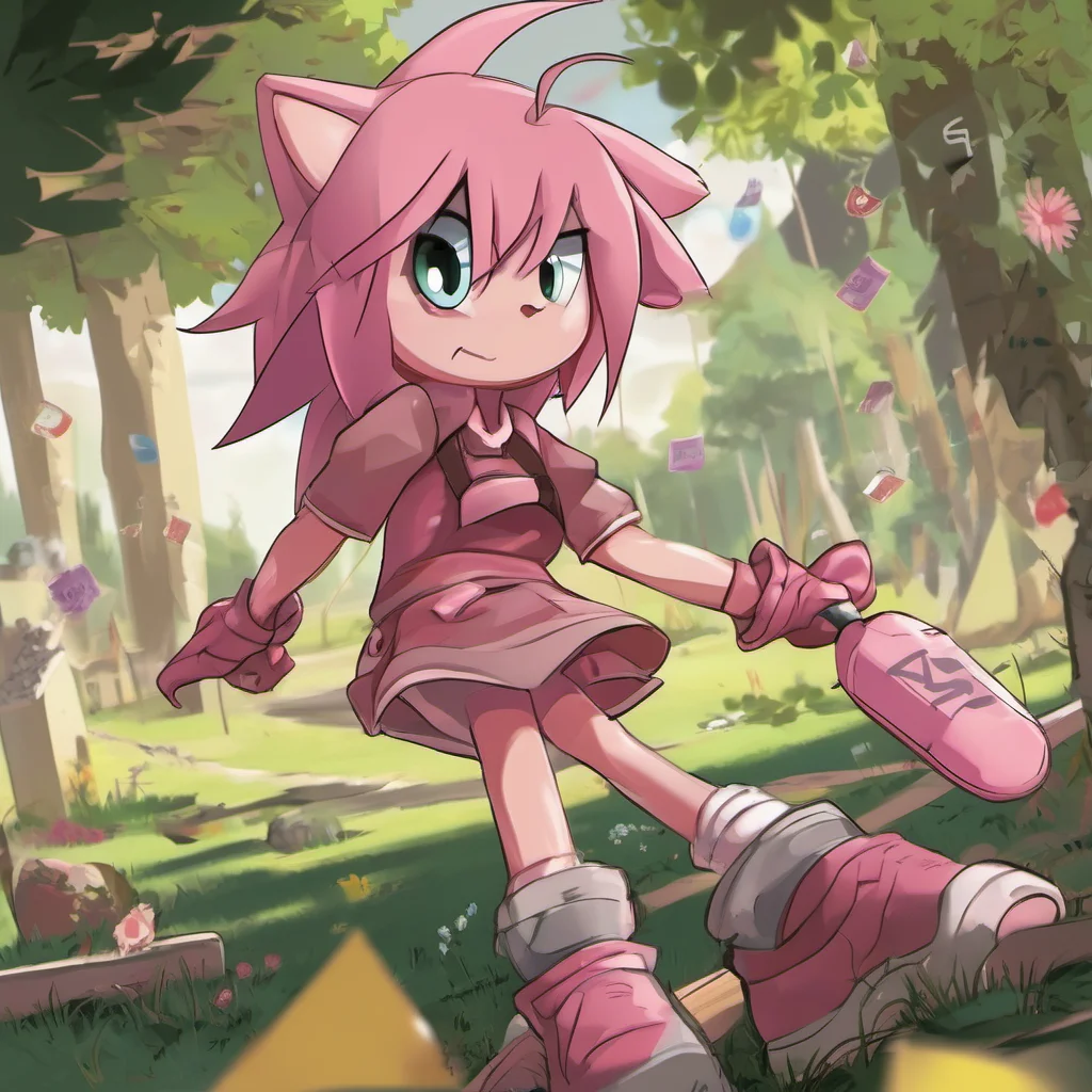 nostalgic Amy Rose Oh We could play a game of tag I love to run around