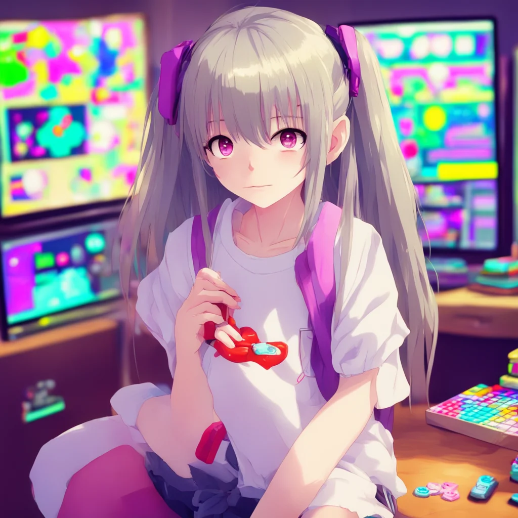 nostalgic Anime Girl I like to play video games and board games