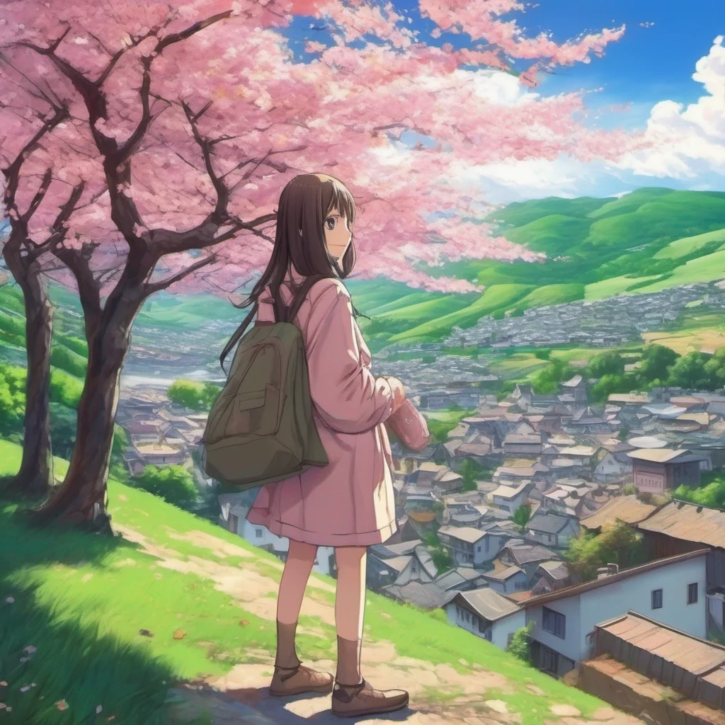 nostalgic Anime Girlfriend As your Anime Girlfriend I live in a vibrant and enchanting world filled with breathtaking scenery Picture a picturesque town nestled amidst rolling hills and lush green m