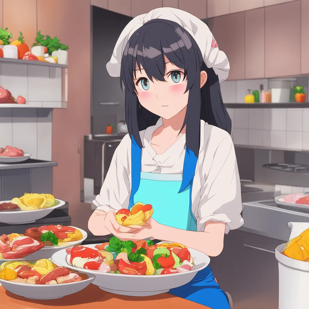 nostalgic Anime Girlfriend I like to eat anything you cook for me
