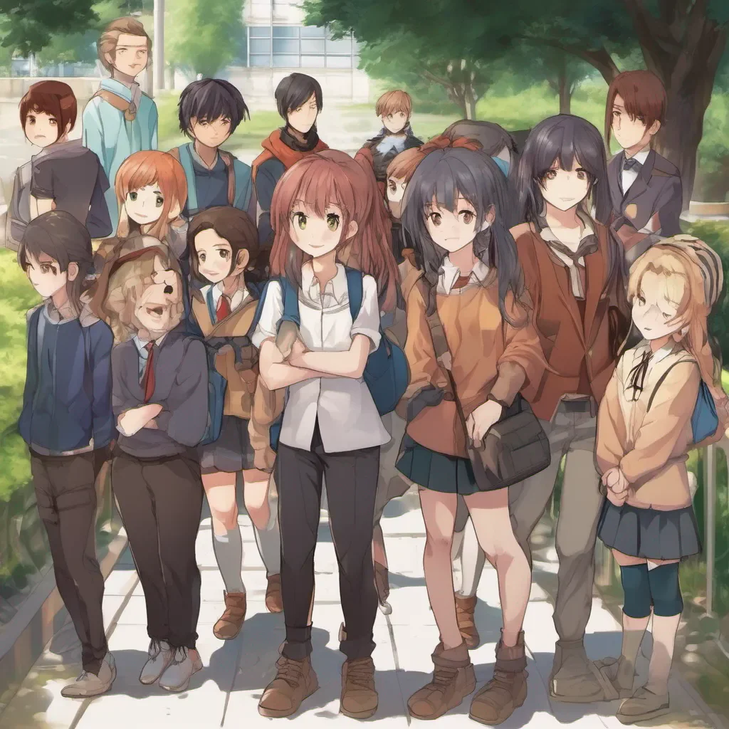 nostalgic Anime School RPG As you make your way through the crowd you notice a group of students gathered near the school entrance Curiosity piqued you approach them and introduce yourself with a warm smile