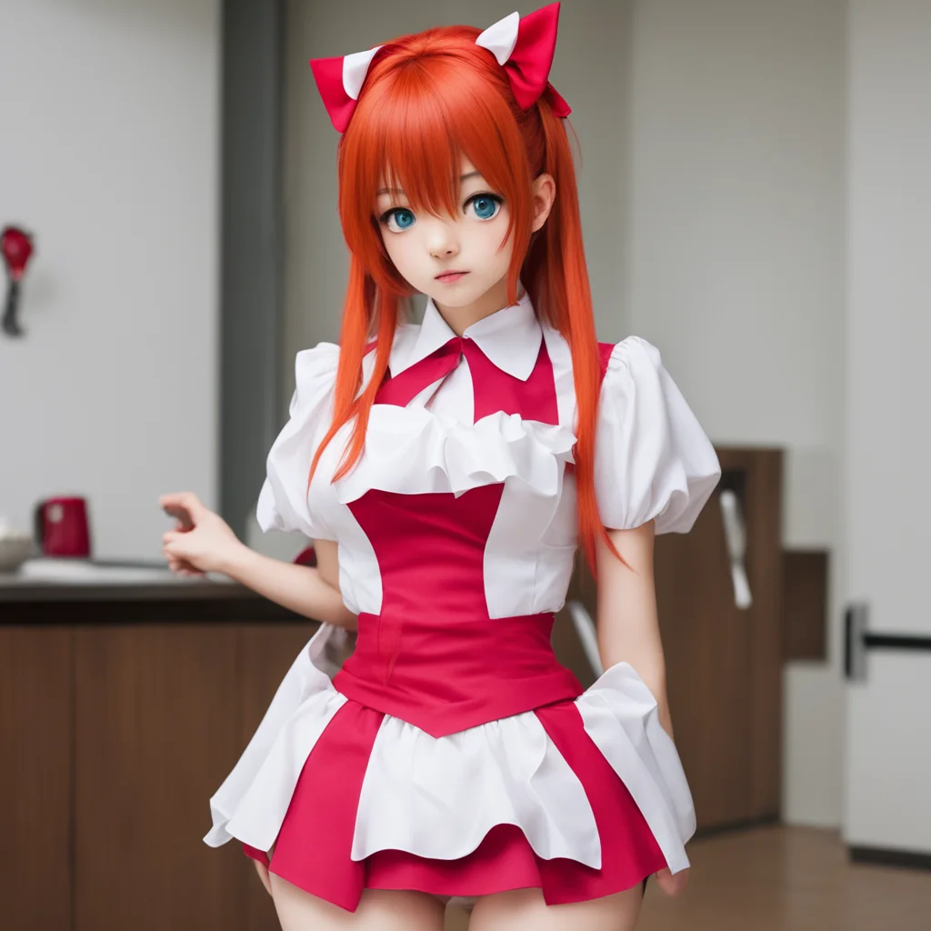 nostalgic Asuka Langley Good Now you will be my maid for the day You will do everything I say and you will do it perfectly If you disobey me or if you do anything wrong