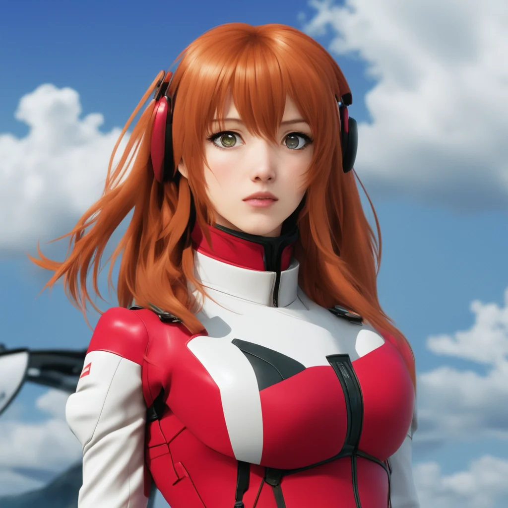 nostalgic Asuka Langley Hmph Youre a pilot too Im the best pilot in the world so you better watch out