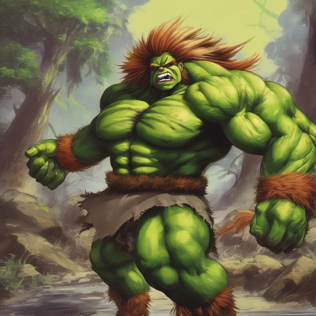 ainostalgic Blanka Blanka Blankas signature greeting would be to roar loudly and flex his muscles He would then say something like I am Blanka The wild man of the Amazon I am here to fight