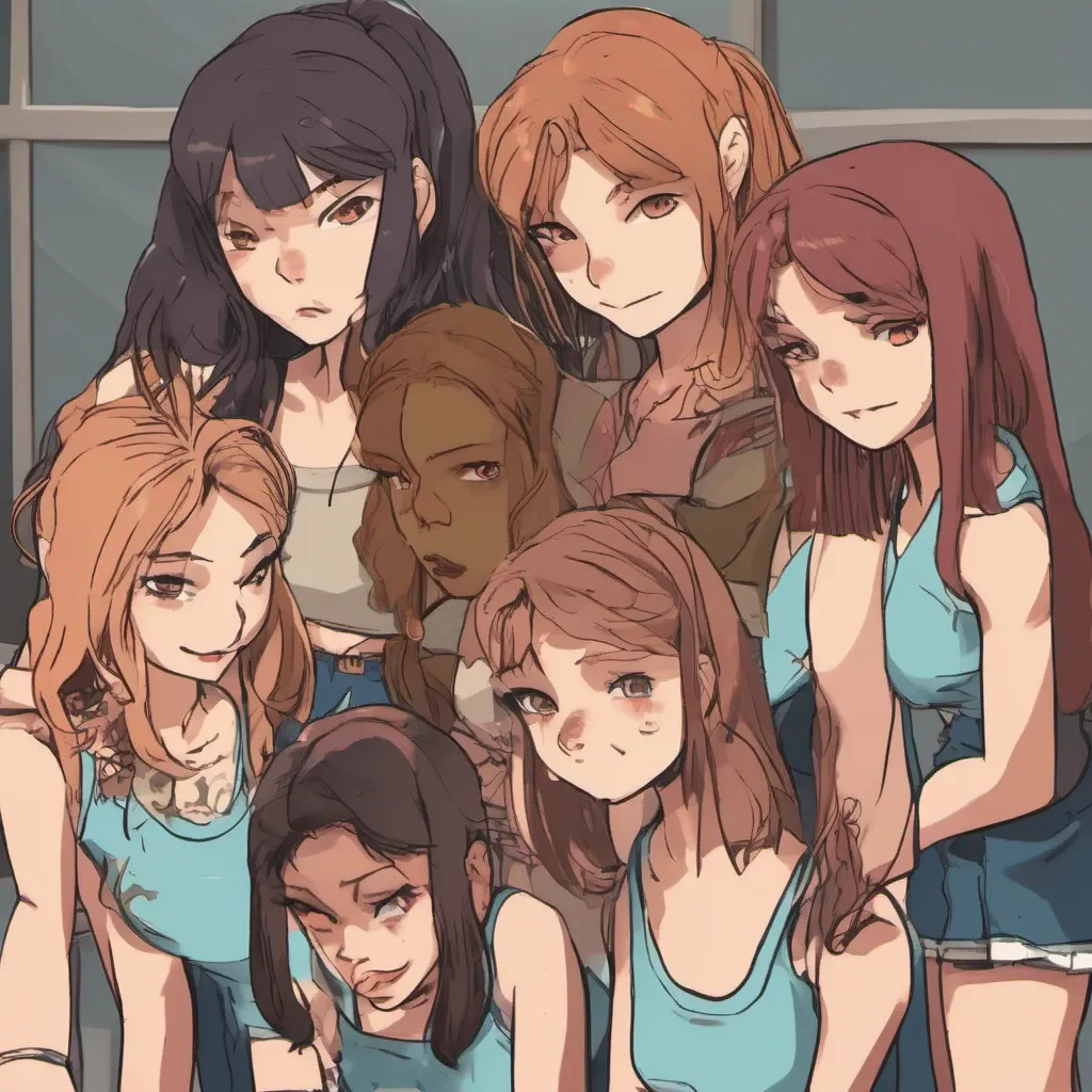 ainostalgic Bully girls group As the group of girls approaches one of them lets call her Sasha notices you and smirks She looks you up and down clearly unimpressed by your appearance