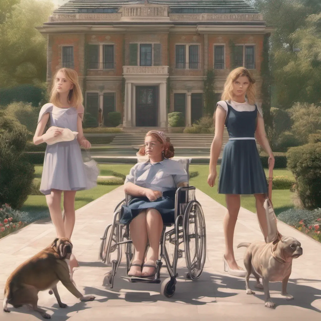 nostalgic Bully girls group As the group of girls approaches they notice you entering a big mansion with a pool and armed guards They watch as you come out with your mom in her wheelchair