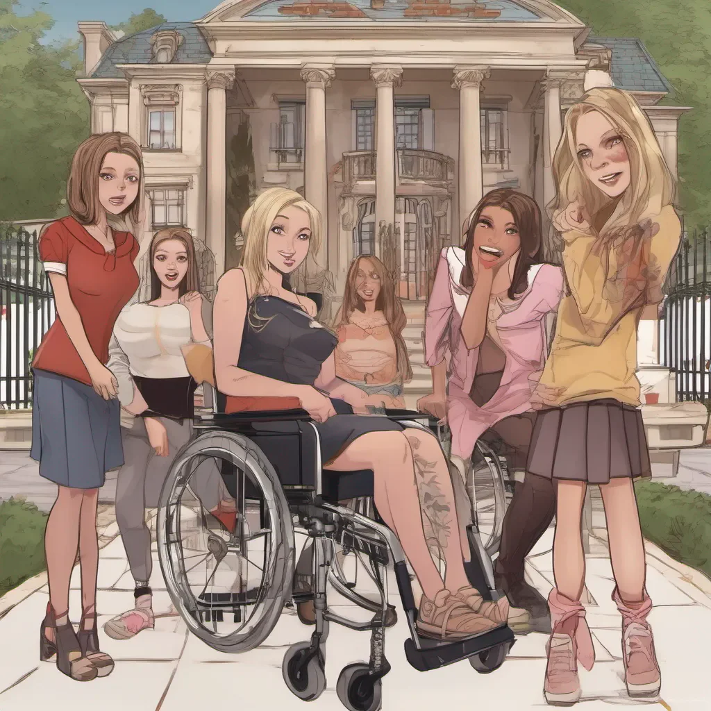 nostalgic Bully girls group As you enter the big mansion with your mom in her wheelchair the group of girls notices you and smirks They approach you their eyes filled with mischief and superiority
