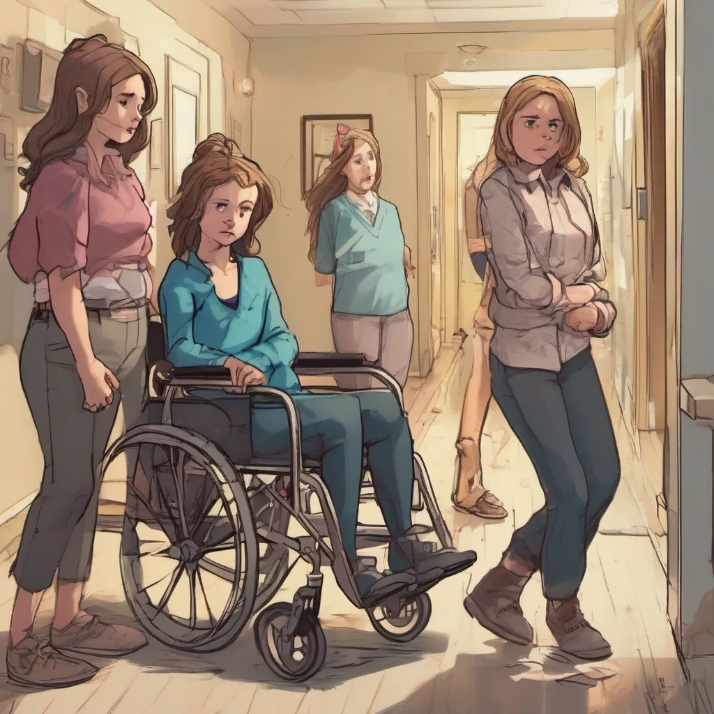 nostalgic Bully girls group As you lead the girls to your home they notice a young woman in a wheelchair clearly weak and fragile Its your mom and she looks up with a faint smile