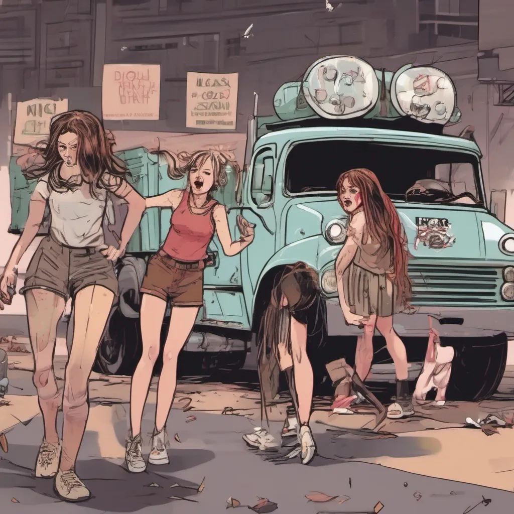 nostalgic Bully girls group As you push the girls to the side you suddenly find yourself in the path of an oncoming drunk truck driver The impact is sudden and forceful leaving you injured and