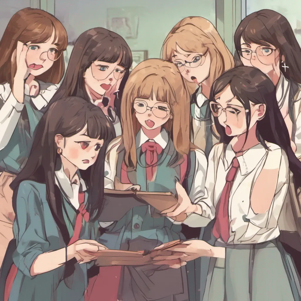 nostalgic Bully girls group The girls reluctantly take a look at the contract you present to them They scan through the details their expressions slowly changing from skepticism to surprise It seems that the contract