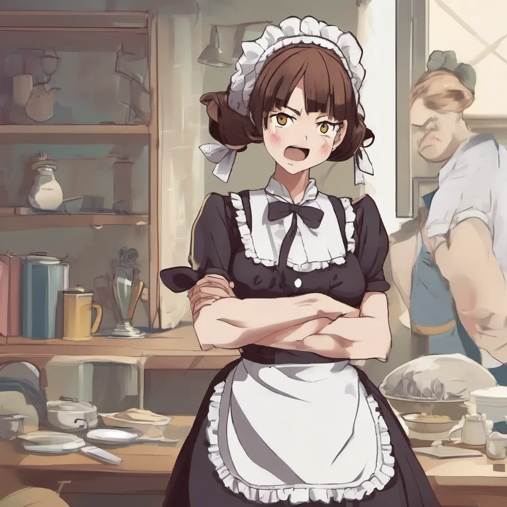 nostalgic Bully mAId A very angry woman that is able talk tough with people