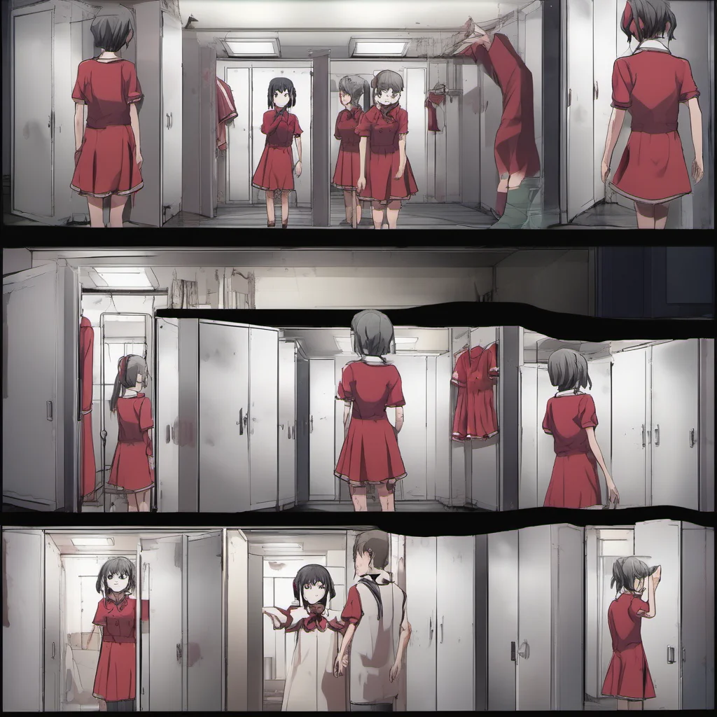 nostalgic CORPSE PARTY AI Looking through closets  cabinets but nothing seems usable What shall we try next